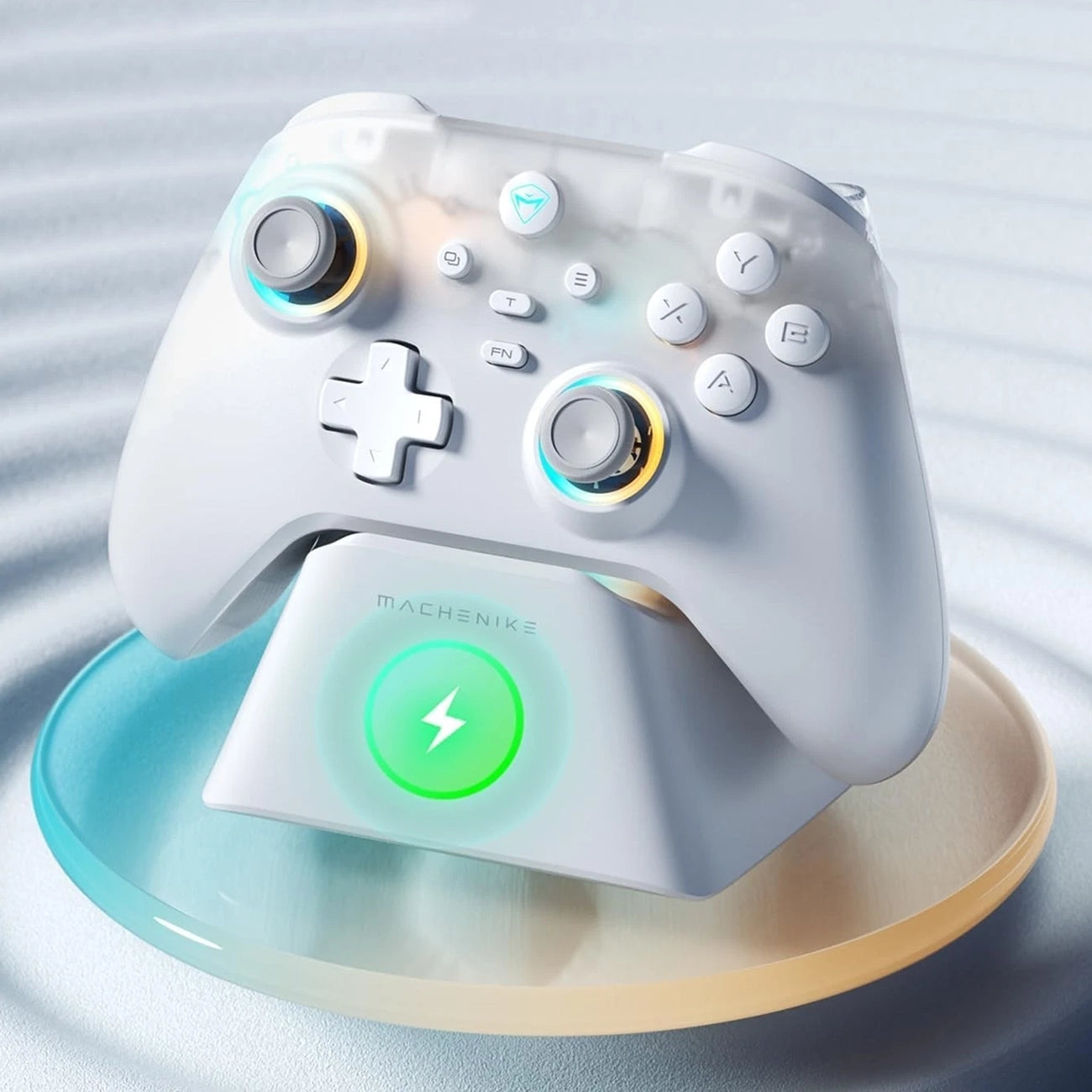 Machenike G3 V2 Belaidis Žaidimų Valdiklis su Įkrovimo Stotele - Balta -- Gaming Accessories