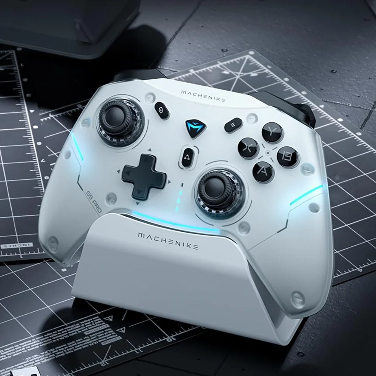 Machenike G5Pro Max Belaidis Žaidimų Valdiklis su Įkrovimo Stotele - Balta -- Gaming Accessories