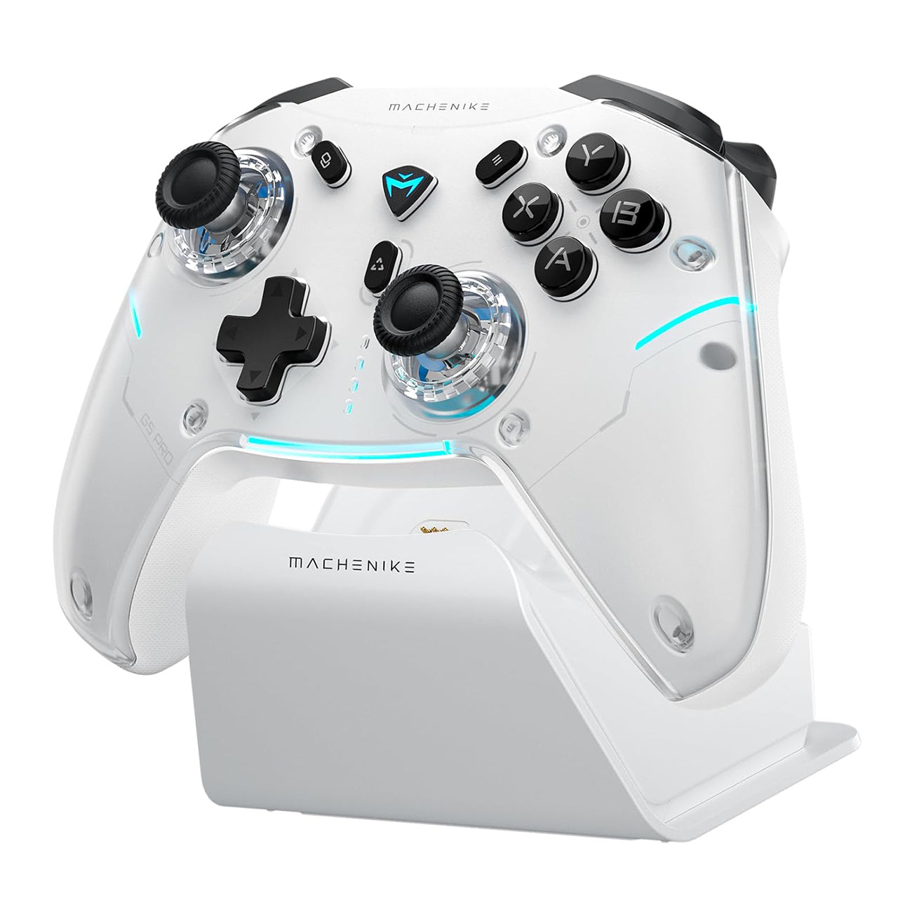 Machenike G5Pro Max Belaidis Žaidimų Valdiklis su Įkrovimo Stotele - Balta -- Gaming Accessories