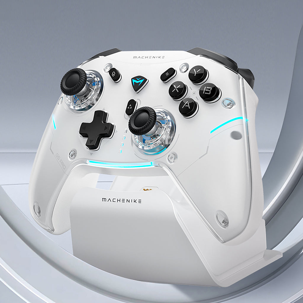 Machenike G5Pro Max Belaidis Žaidimų Valdiklis su Įkrovimo Stotele - Balta -- Gaming Accessories