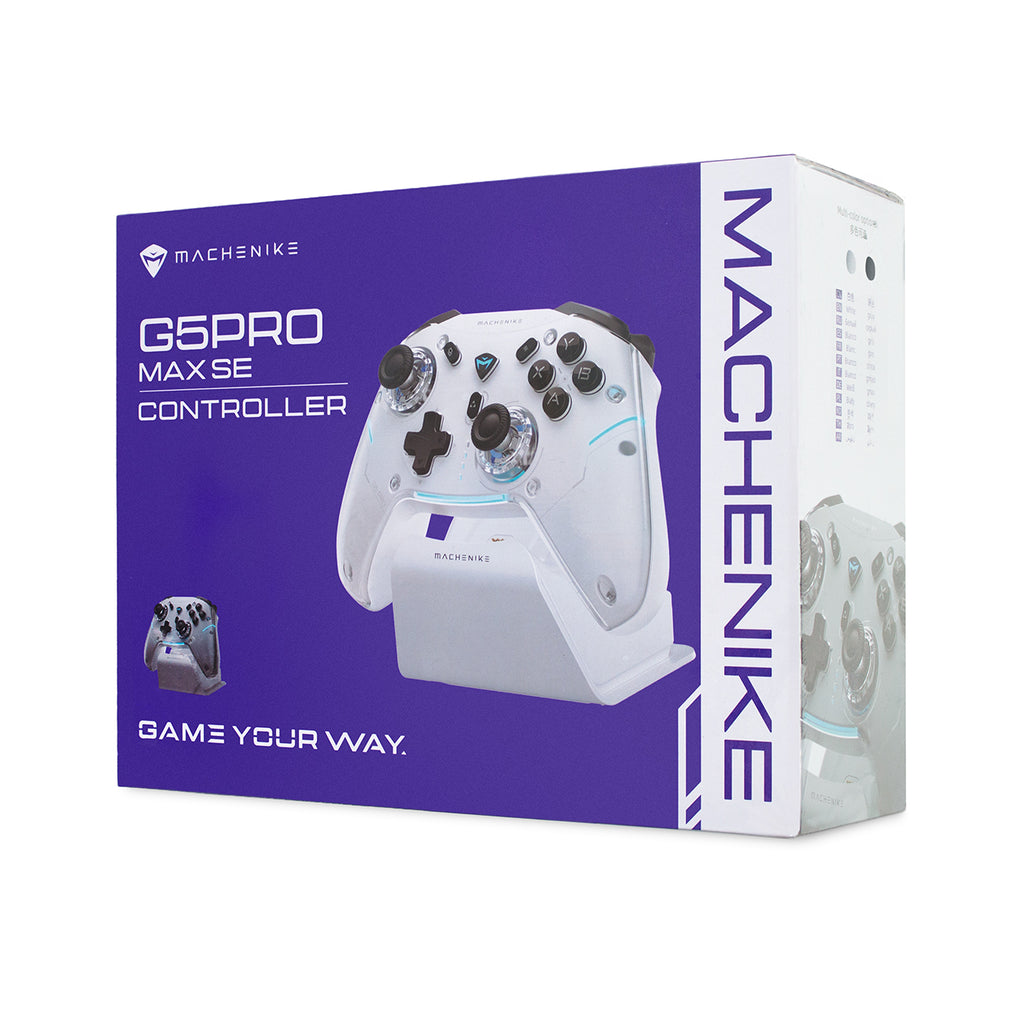 Machenike G5Pro Max Belaidis Žaidimų Valdiklis su Įkrovimo Stotele - Balta -- Gaming Accessories