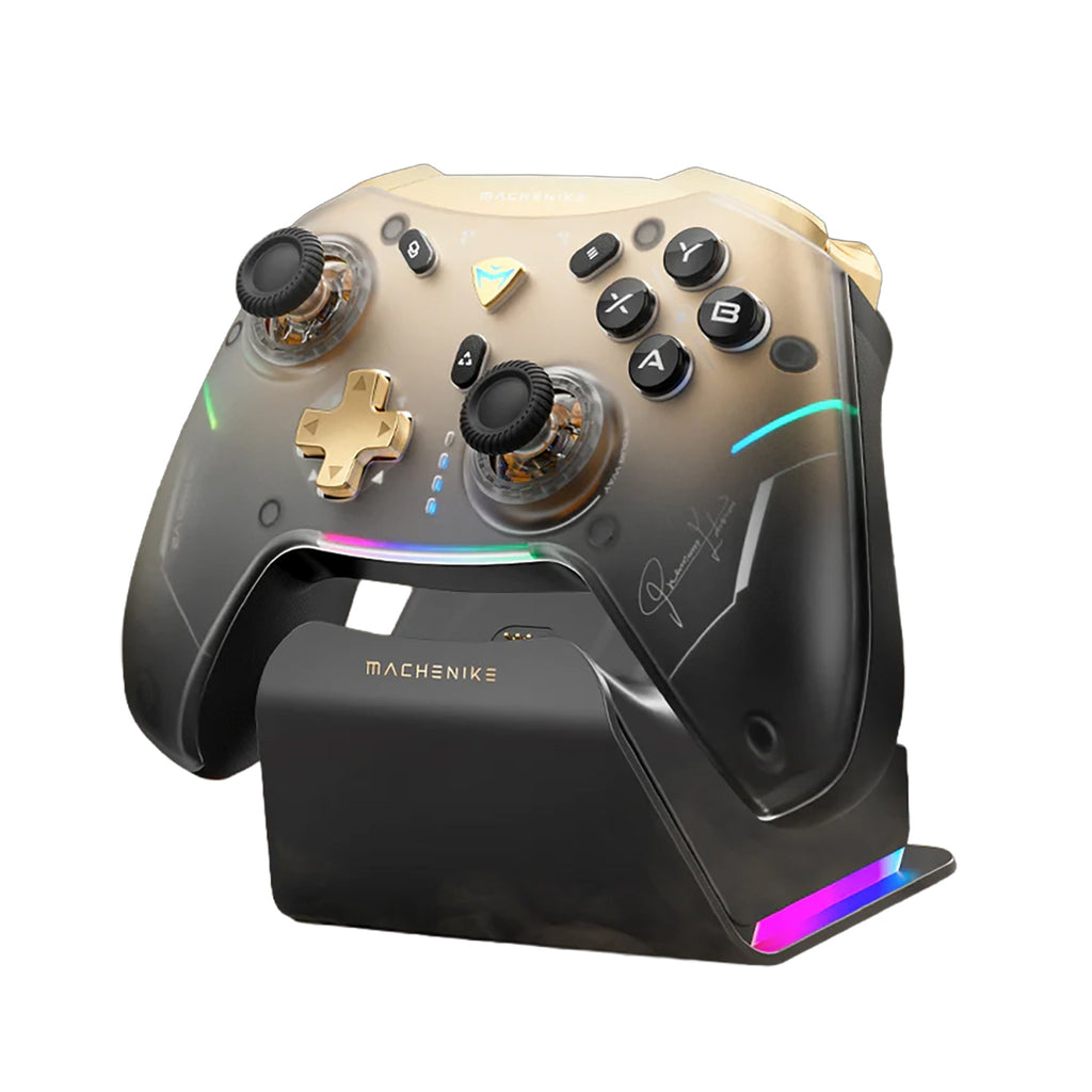 Machenike G5Pro Premium Edition belaidis žaidimų valdiklis su įkrovimo stotele – juodas ir auksinis -- Gaming Accessories