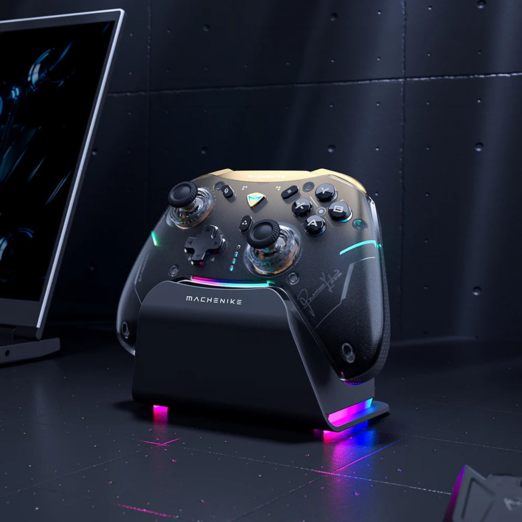 Machenike G5Pro Premium Edition belaidis žaidimų valdiklis su įkrovimo stotele – juodas ir auksinis -- Gaming Accessories