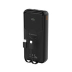 Wozinsky WFC-15B 20000mAh 22.5W PD20W powerbankas su integruotais Lightning ir USB-C kabeliais - Juodas -- Powerbanks