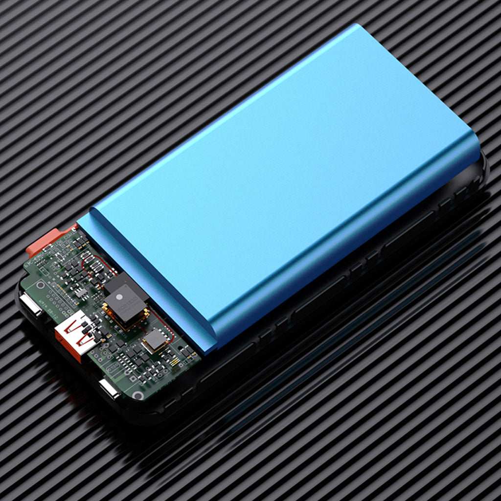 Wozinsky WFC-15B 20000mAh 22.5W PD20W powerbankas su integruotais Lightning ir USB-C kabeliais - Juodas -- Powerbanks