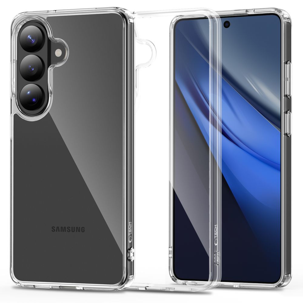 Tech-Protect FlexAir hibridinis dėklas, skirtas Samsung Galaxy S26 – skaidrus -- Samsung Galaxy S26