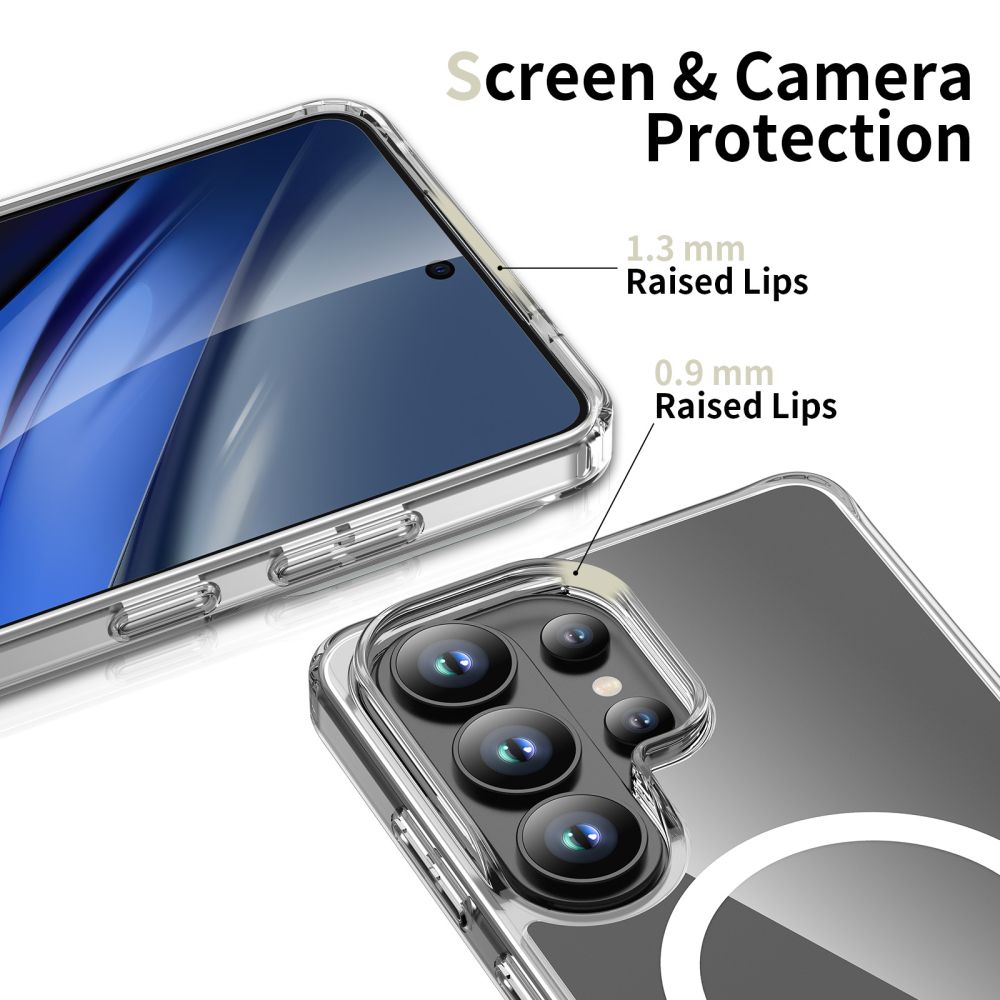 Tech-Protect FlexAir Hybrid MagSafe Dėklas, skirtas Samsung Galaxy S26 Ultra – skaidrus -- Samsung Galaxy S26 Ultra