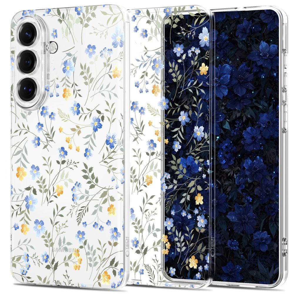 Tech-Protect FlexAir dėklas, skirtas Samsung Galaxy S26 – spalvingos gėlės -- Samsung Galaxy S26