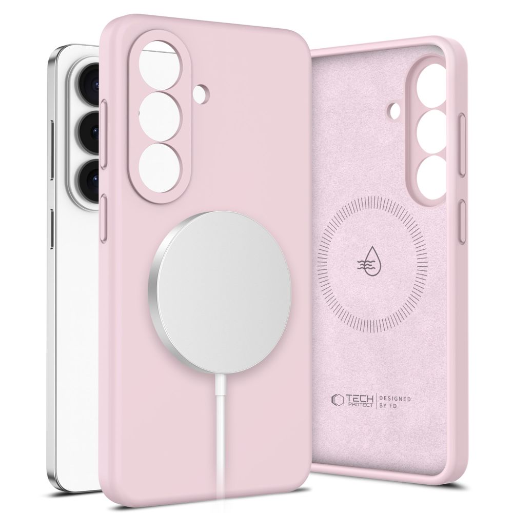 Tech-Protect silikoninis dėklas MagSafe Samsung Galaxy S26+ - rožinis -- Samsung Galaxy S26+