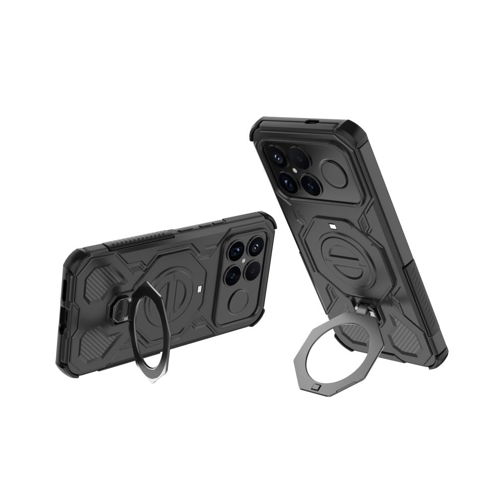 Tech-Protect TacticStand MagSafe dėklas, skirtas Xiaomi Poco F8 Ultra - juodas -- Xiaomi Poco F8 Ultra / Poco F8 Ultra