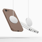 Tech-Protect Silikonas MagSafe Dėklas, skirtas iPhone 16e / 17e - ruda -- iPhone 16e / iPhone 17e