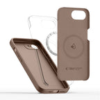 Tech-Protect Silikonas MagSafe Dėklas, skirtas iPhone 16e / 17e - ruda -- iPhone 16e / iPhone 17e