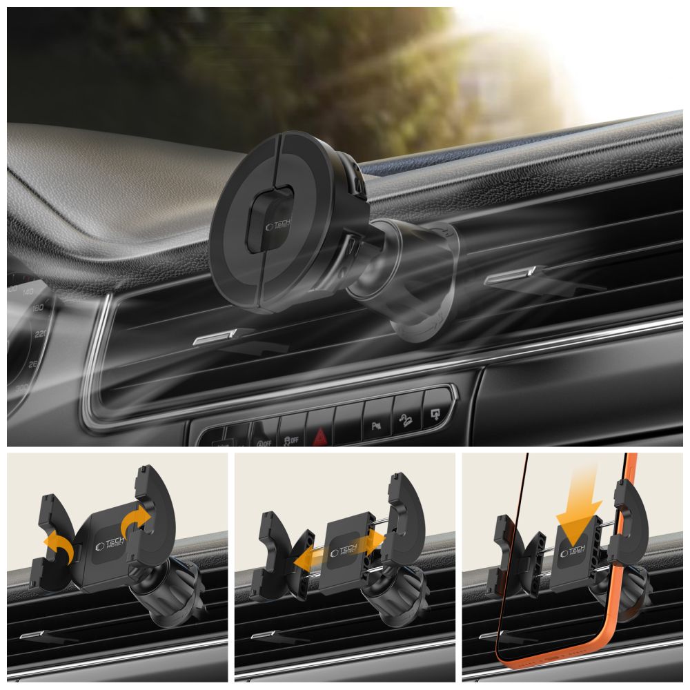 Tech-Protect automobilinis laikiklis N62 MagSafe, juodas -- Cell phone holders