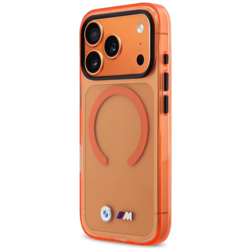 BMW M IML Metal Logos MagSafe dėklas iPhone 17 Pro Max - Pro oranžinis -- iPhone 17 Pro Max