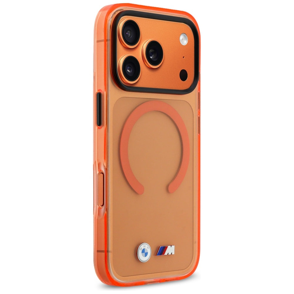 BMW M IML Metaliniai logotipai MagSafe Dėklas, skirtas iPhone 17 Pro - Pro Orange