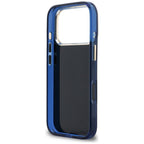 Guess IML 4G Script metalinis dėklas, skirtas iPhone 17 Pro - Blue