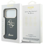Guess IML 4G Script metalinis dėklas, skirtas iPhone 17 Pro - Blue