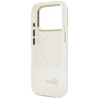 Guess IML Gradient Script Metal MagSafe Dėklas, skirtas iPhone 17 Pro Max - White