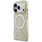 Guess IML Bijūnų taškas MagSafe Dėklas, skirtas iPhone 17 Pro - Beige