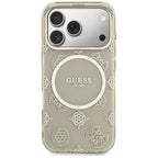 Guess IML Bijūnų taškas MagSafe Dėklas, skirtas iPhone 17 Pro - Beige
