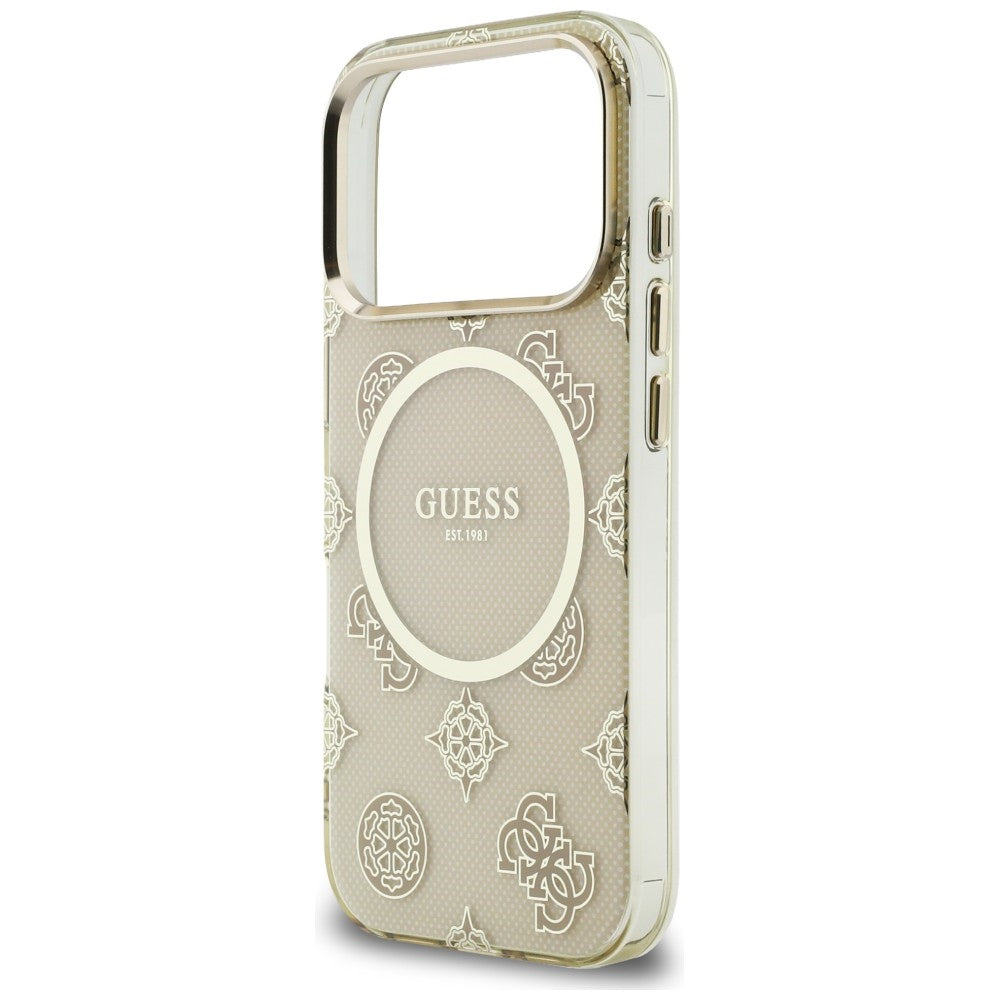 Guess IML Bijūnų taškas MagSafe Dėklas, skirtas iPhone 17 Pro - Beige
