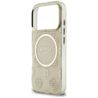 Guess IML Bijūnų taškas MagSafe Dėklas, skirtas iPhone 17 Pro - Beige