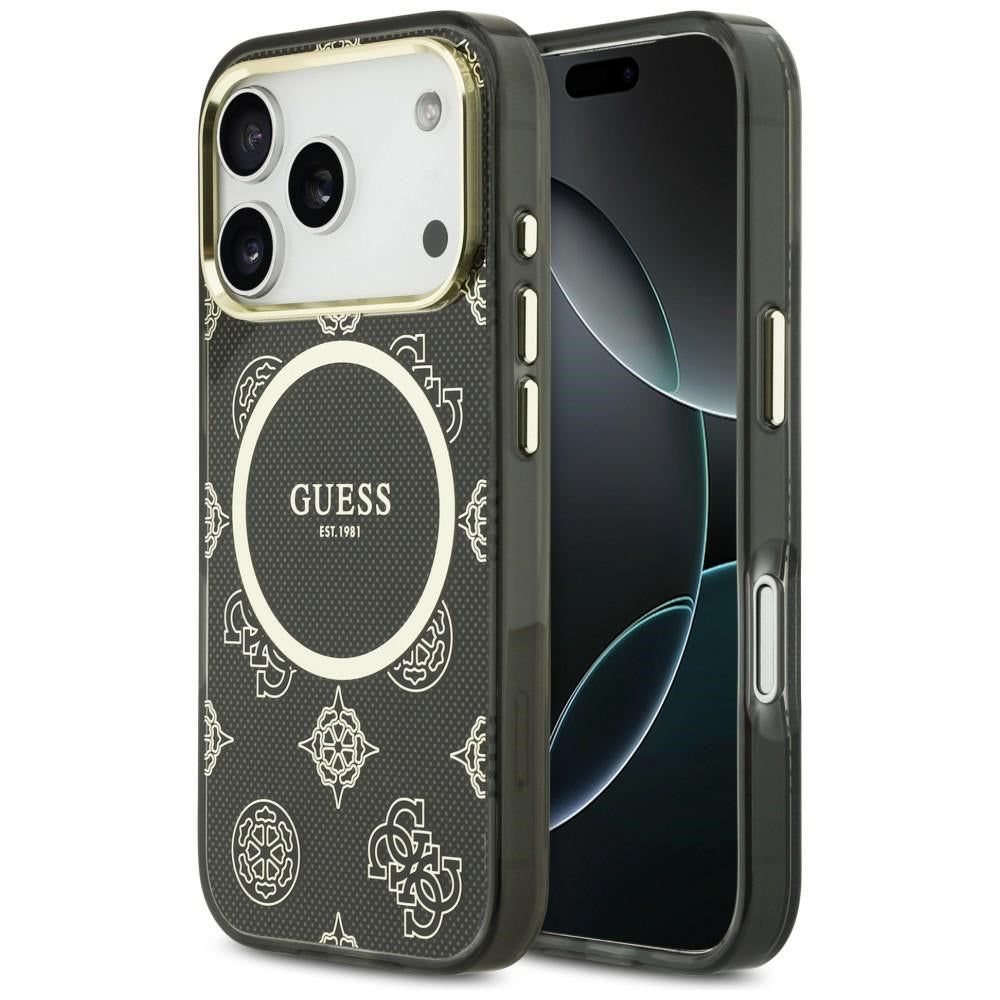 Guess IML Bijūnų taškas MagSafe Dėklas, skirtas iPhone 17 Pro - Black