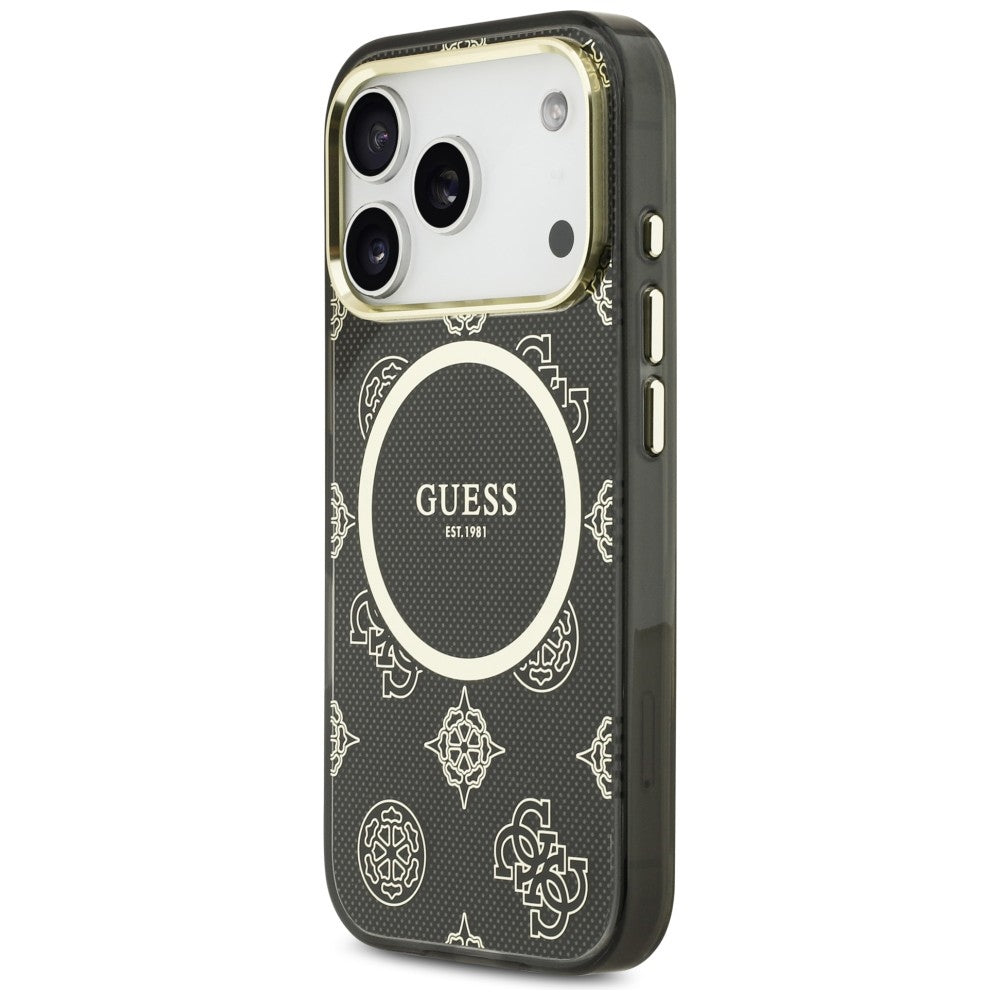 Guess IML Bijūnų taškas MagSafe Dėklas, skirtas iPhone 17 Pro - Black