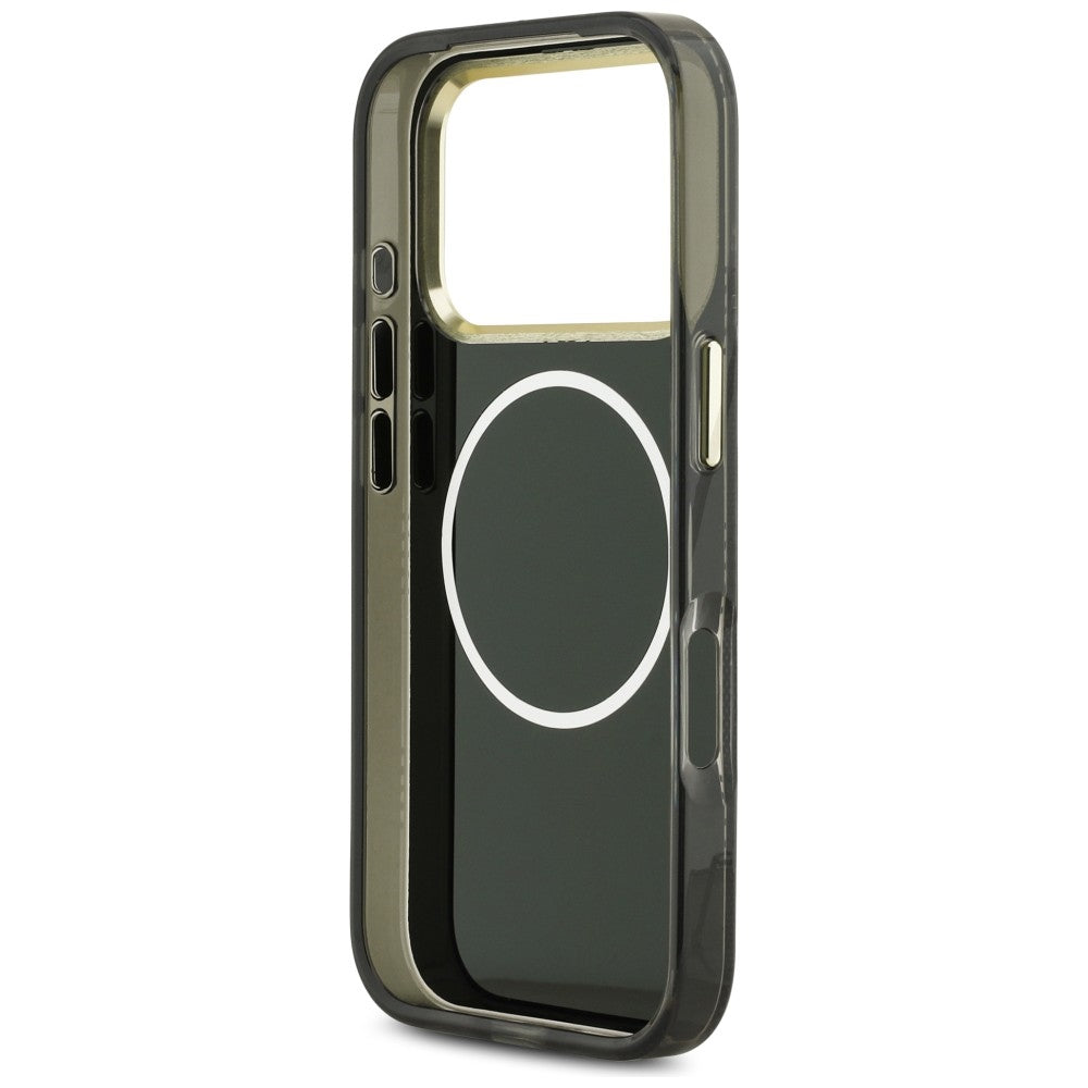Guess IML Bijūnų taškas MagSafe Dėklas, skirtas iPhone 17 Pro - Black