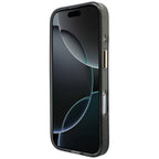 Guess IML Script Metal MagSafe Dėklas, skirtas iPhone 17 - Black