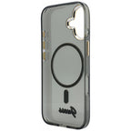 Guess IML Script Metal MagSafe Dėklas, skirtas iPhone 17 - Black