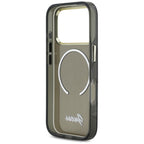 Guess IML Script Metal MagSafe Dėklas, skirtas iPhone 17 Pro - Black