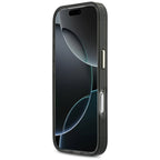 Guess IML Script Metal MagSafe Dėklas, skirtas iPhone 17 Pro Max - Black