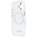 Guess IML Script Metal MagSafe Dėklas, skirtas iPhone 17 – skaidrus