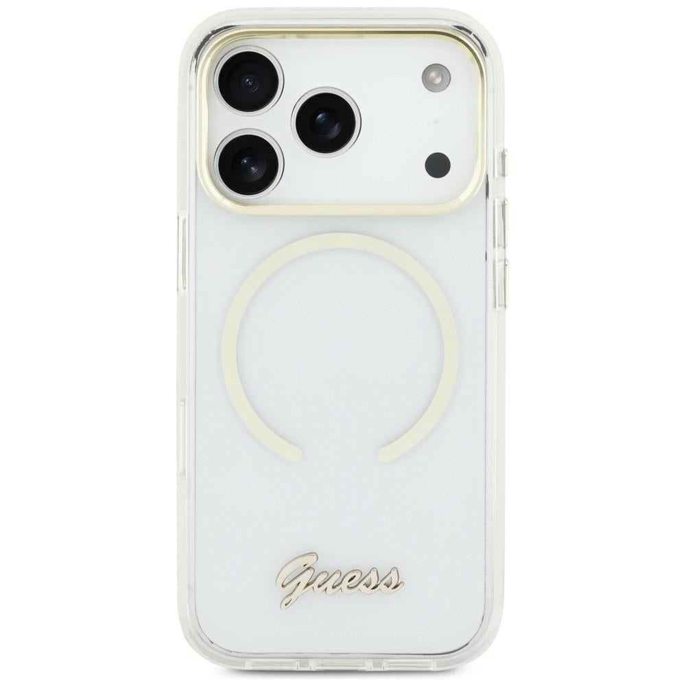 Guess IML Script metalinis MagSafe iPhone Air dėklas – skaidrus -- Cell phone cases and covers