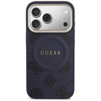 Guess Bijūnų karštas antspaudas MagSafe Dėklas, skirtas iPhone 17 Pro - Blue