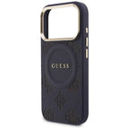 Guess Bijūnų karštas antspaudas MagSafe Dėklas, skirtas iPhone 17 Pro - Blue