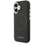 Guess Perforuotas 4G MagSafe dėklas, skirtas iPhone 17 - black