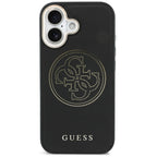 Guess Perforuotas 4G MagSafe dėklas, skirtas iPhone 17 - black
