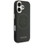 Guess Perforuotas 4G MagSafe dėklas, skirtas iPhone 17 - black