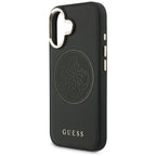 Guess Perforuotas 4G MagSafe dėklas, skirtas iPhone 17 - black