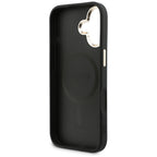 Guess Perforuotas 4G MagSafe dėklas, skirtas iPhone 17 - black
