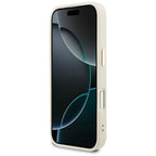Guess Perforuotas 4G MagSafe Dėklas, skirtas iPhone 17 Pro - Beige