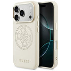 Guess Perforuotas 4G MagSafe Dėklas, skirtas iPhone 17 Pro Max - Beige