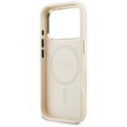 Guess Perforuotas 4G MagSafe Dėklas, skirtas iPhone 17 Pro Max - Beige