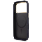Guess Perforuotas 4G MagSafe dėklas, skirtas iPhone 17 Pro Max - blue