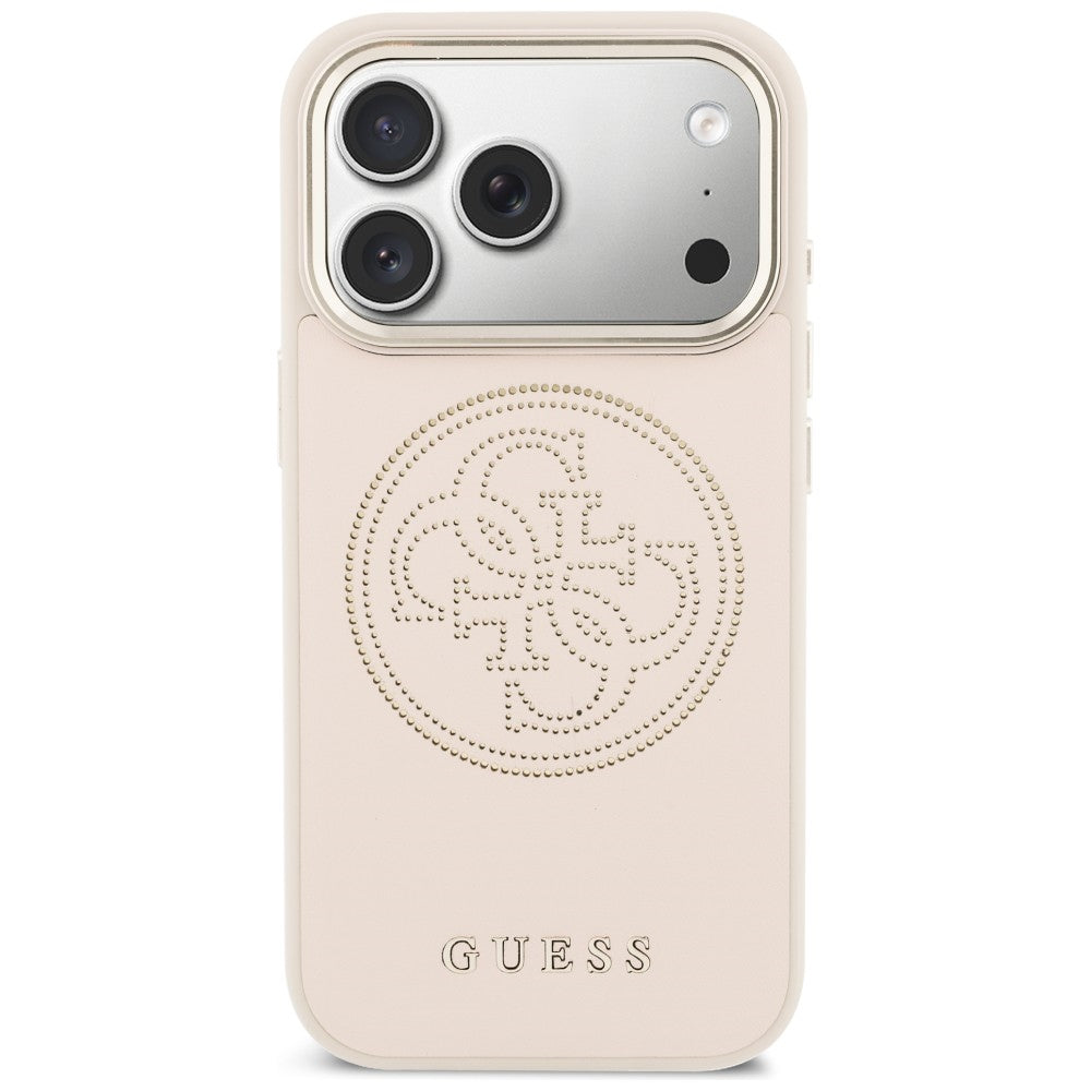 Guess Perforuotas 4G MagSafe Dėklas, skirtas iPhone 17 Pro Max - Pink
