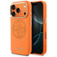 Guess Perforuotas 4G MagSafe dėklas, skirtas iPhone 17 Pro - orange