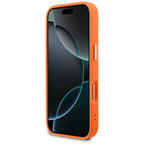 Guess Perforuotas 4G MagSafe dėklas, skirtas iPhone 17 Pro - orange