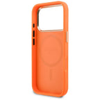 Guess Perforuotas 4G MagSafe dėklas, skirtas iPhone 17 Pro - orange